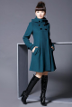 Woolen Coat  Woolen Coat And Hooded Double-Breasted Cape Trench Coat