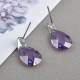 Fashion And Elegant Amethyst Drop-shaped Earrings