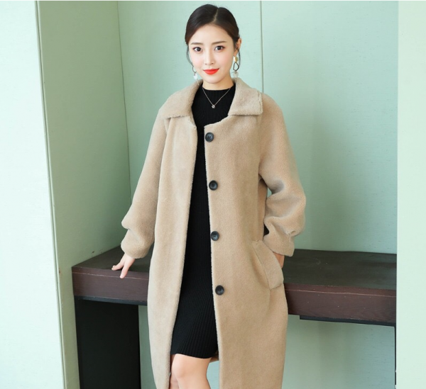 New style sheep shearing coat women loose fur coat