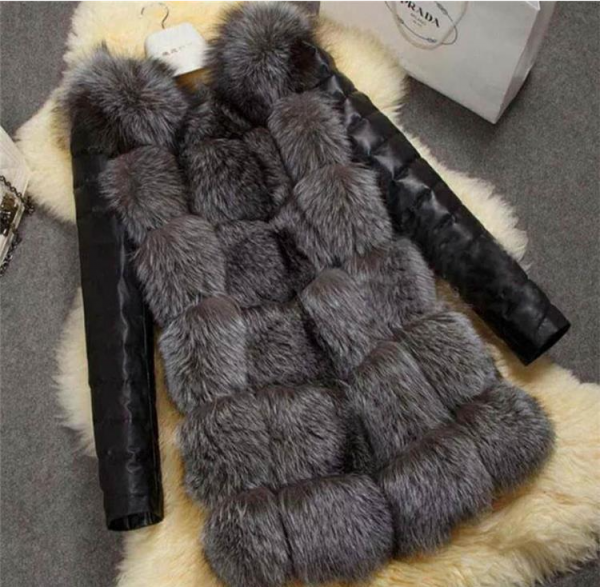 Faux Fur Coat Coat Slim Leather Jacket Women's Clothing