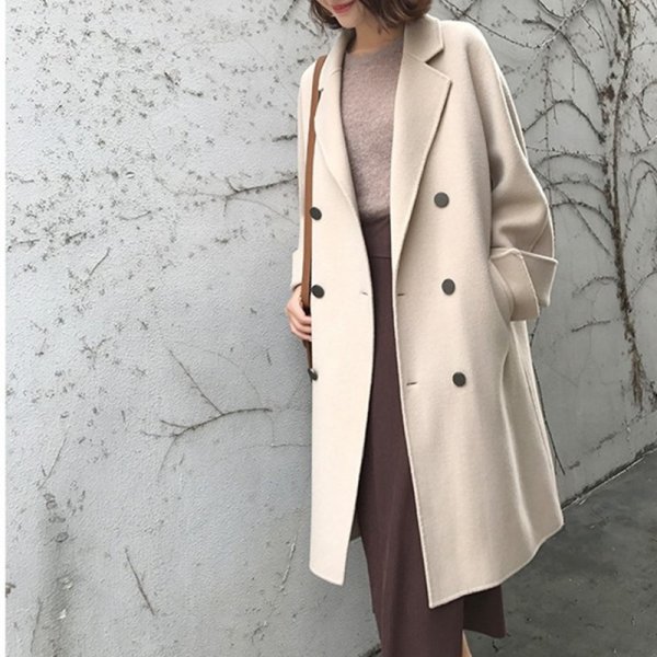 Cashmere woolen coat