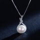 Elegant Natural Shell Pearls White Pearl Pendant Necklace