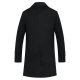 New Men's Long Coat Lapel Woolen Coat Business Wool