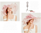 Ladies British European And American Style Multicolor Organza Hat