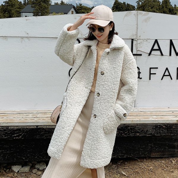 Lamb woolen coat