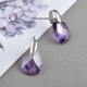 Fashion And Elegant Amethyst Drop-shaped Earrings