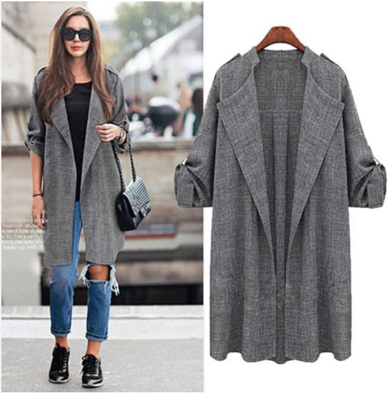 Coat cardigan trench coat