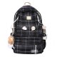 Japanese Plaid Backpack   Capacity Students Schoolbag Campus Stripe Style Fashionable Girl Travel Bag