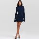 Fashion Long Sleeve size With Two Pockets Slim Bodycon Hip Short size For Women