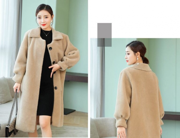 New style sheep shearing coat women loose fur coat