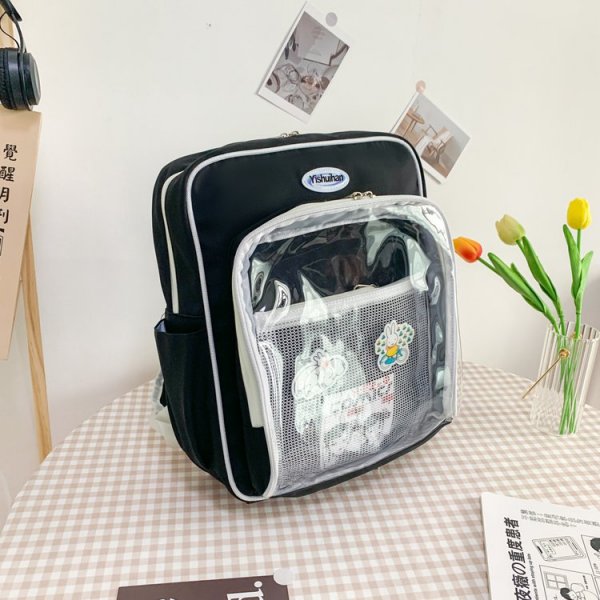 Student Pain Bag Korean Version Of The School Style Funny Personality Transparent Schoolbag