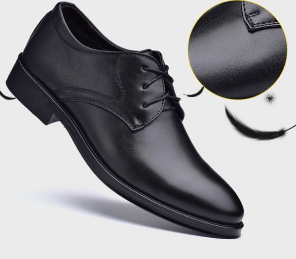 Black Shoes With Pointed Toe For Men